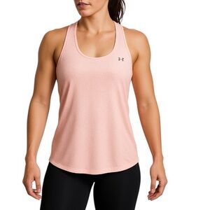 Under Armour Women’s Pink Racerback Tank Top Lightweight Activewear Workout Gym